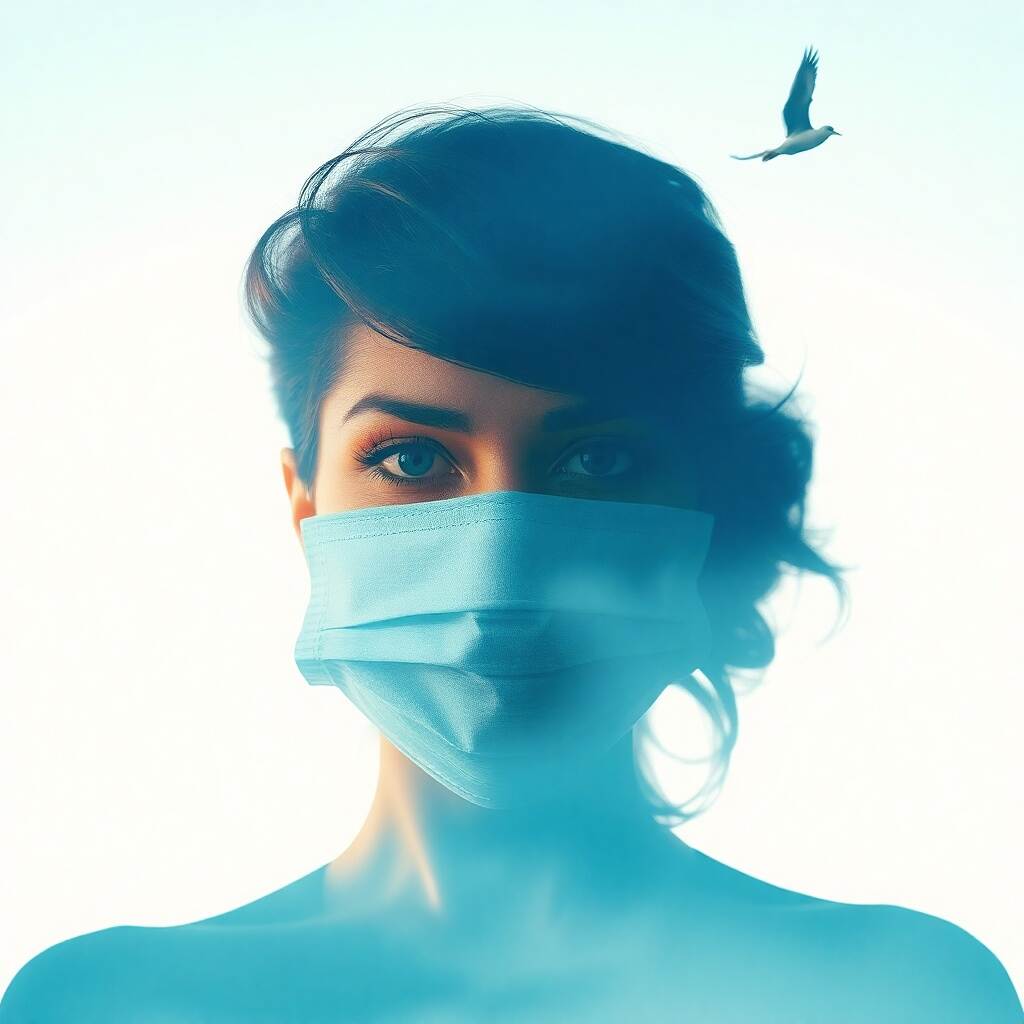 Honesty sets you free: A woman takes off her mask and shows her true face, symbolizing freedom, authenticity, and inner peace.