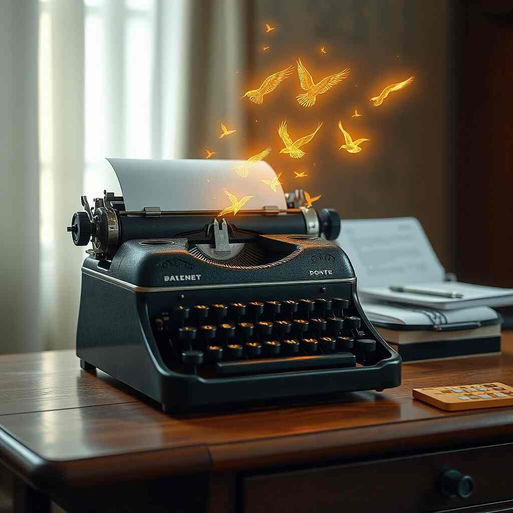The generation in-between- old typewriter on the table