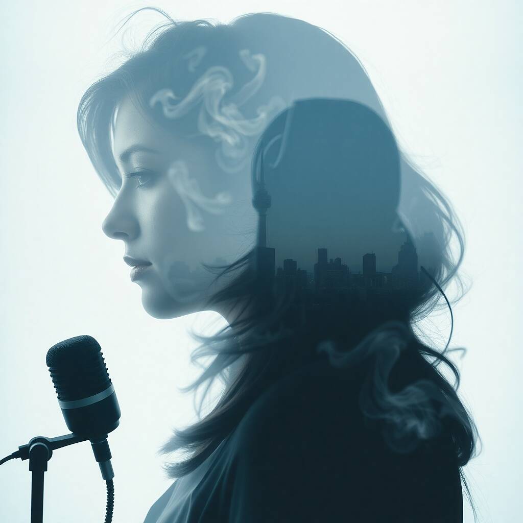 Love Without a Face: A woman fading into the mist, symbolizing the illusion of long-distance love and self-forgiveness.