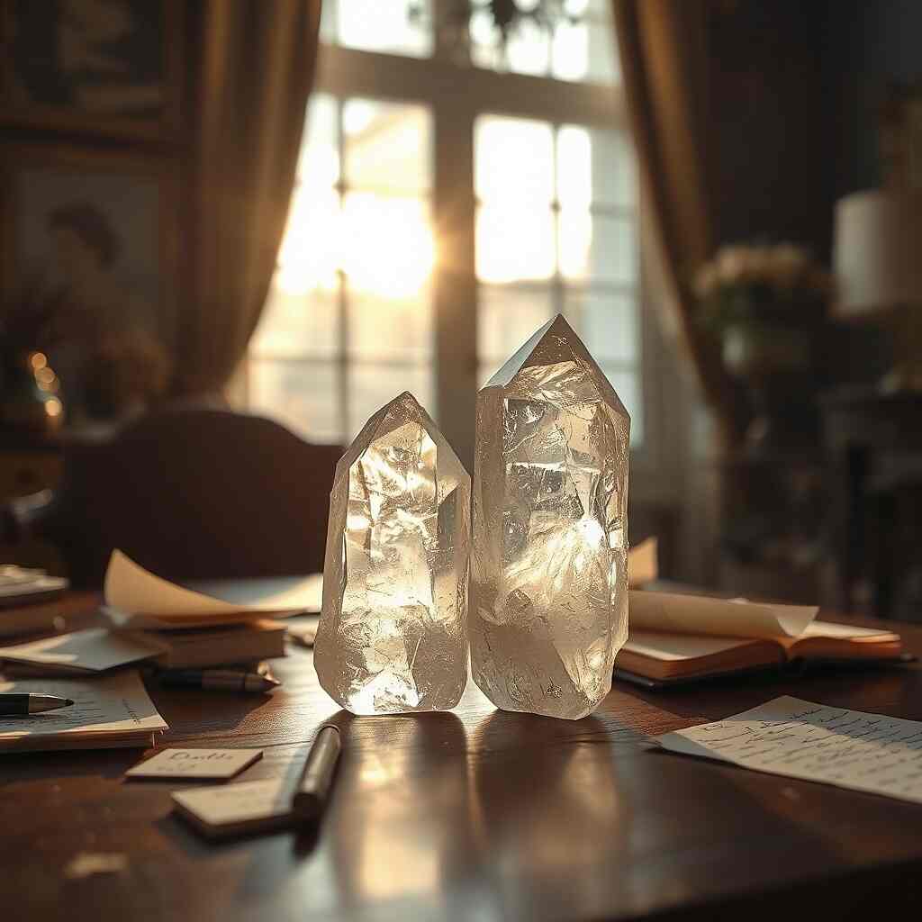 Love in your 40s - A glowing crystal heart emerging from cooling magma in a warm gold Versailles style light.