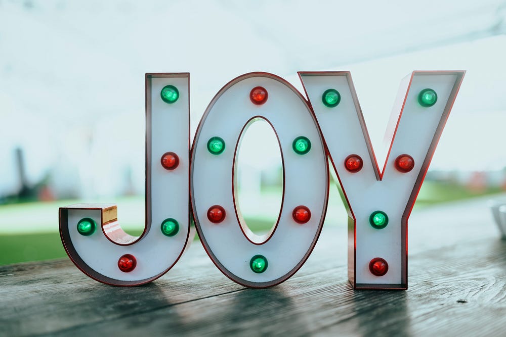 The Architecture of joy-drawn sign in the letters joy
