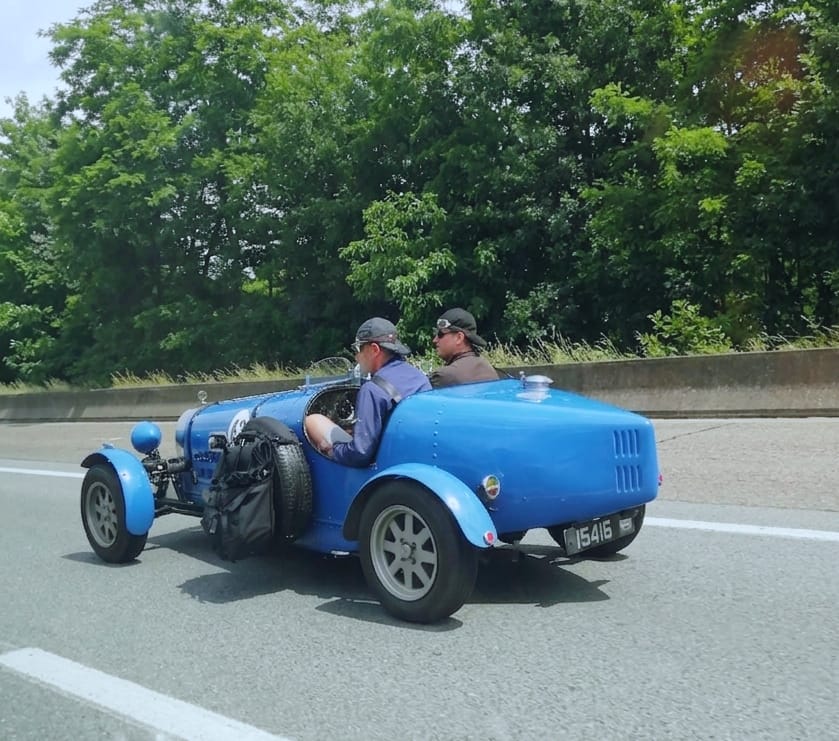 Mediterranean Rhythm and a blue classic car